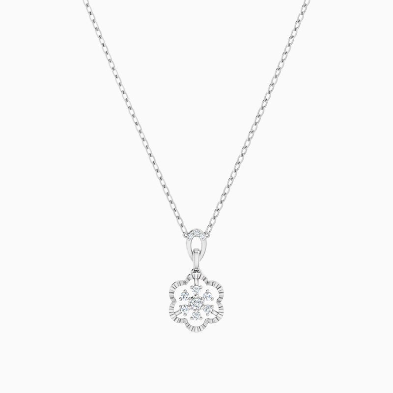 lazurde Flower Diamond Necklace in 18K Gold - Image 3